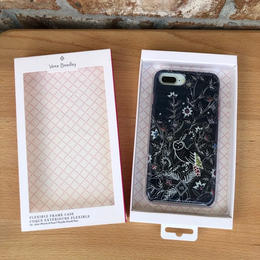 Vera Bradley Floral Owl Flexible Frame Case For Iphone 8 Plus, 7 Plus, 6s/6 Plus